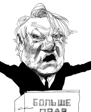 Caricatura del passato presidente della Russia.