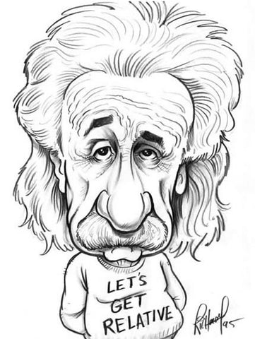 Caricatura dello scienziato tedesco.