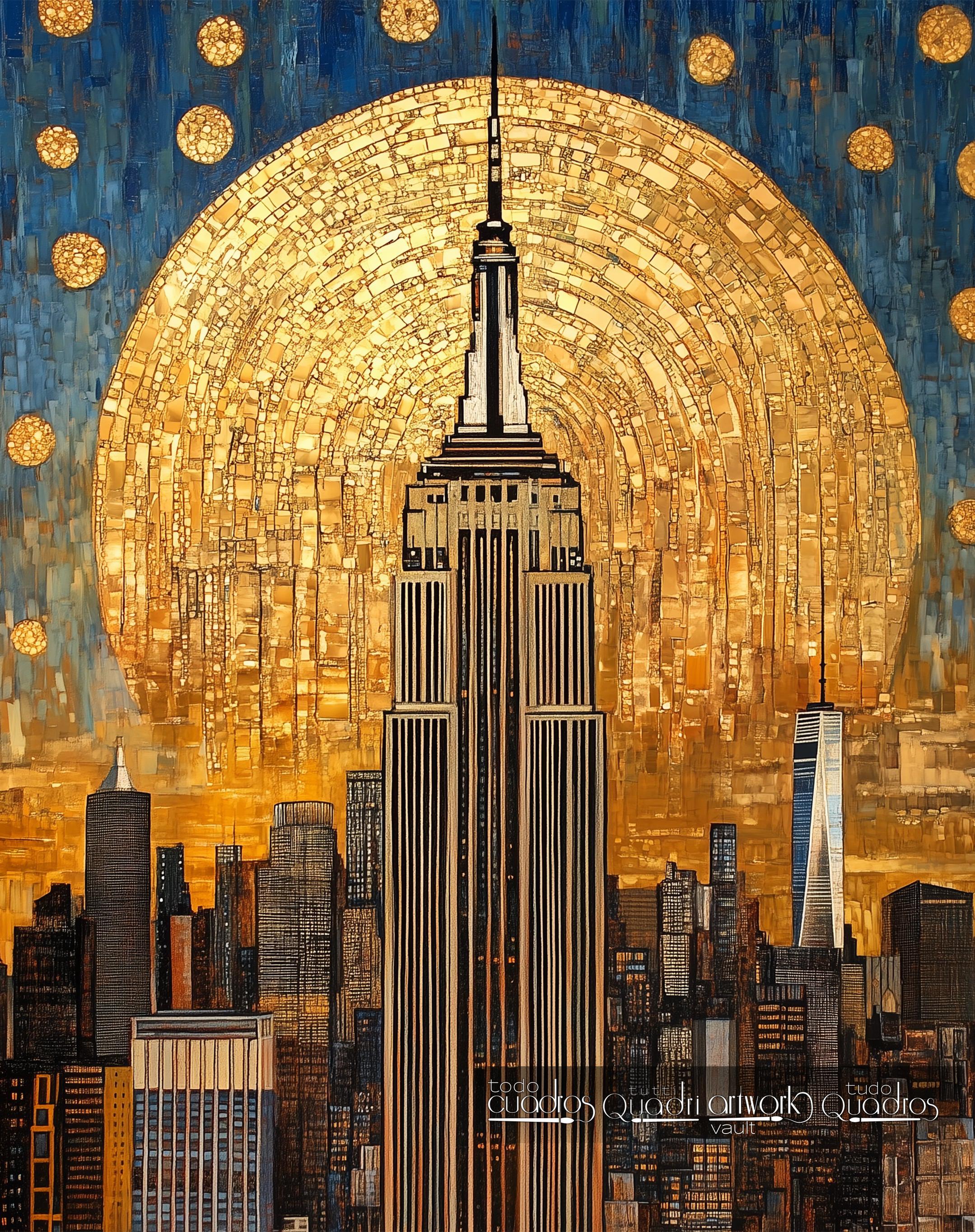 Bagliore eterno su Manhattan, stile Klimt