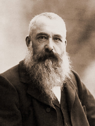 Autoritratto di Claude Monet in seppia.
