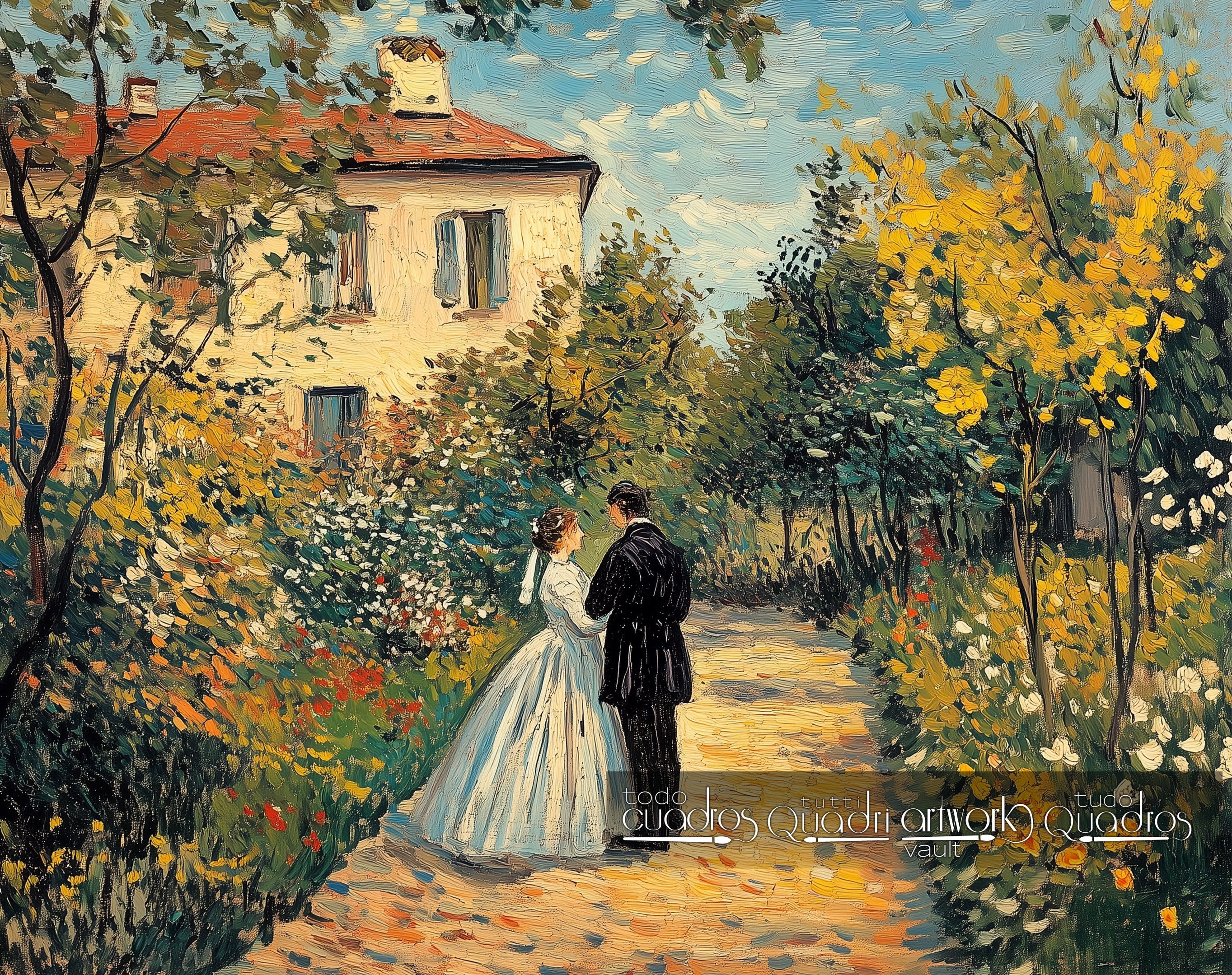 Momento eterno nel giardino, stile Van Gogh