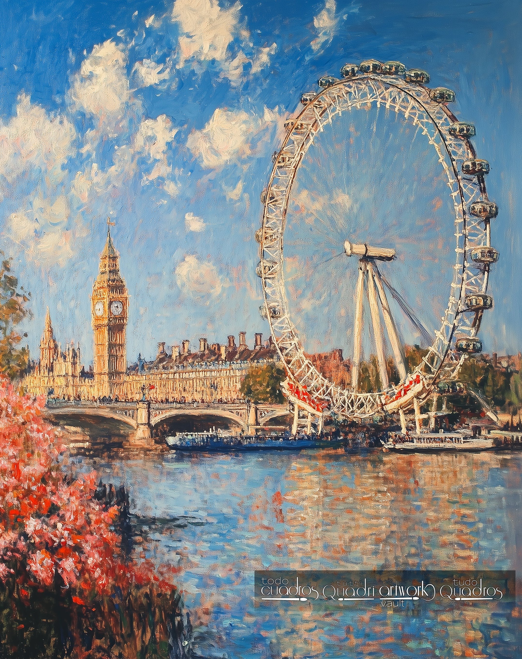 Bagliori di Londra, stile Monet