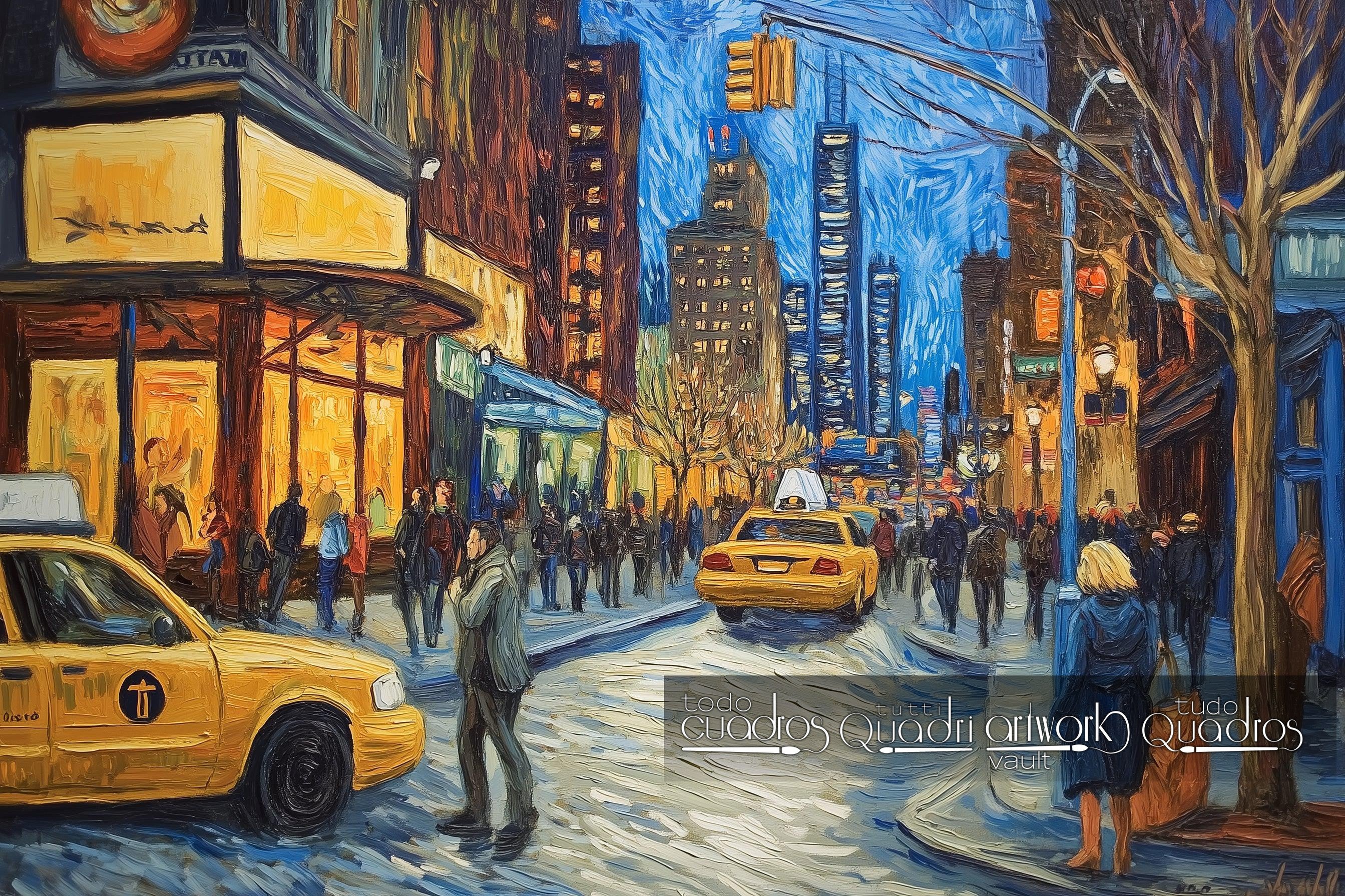 New York Night, stile Van Gogh