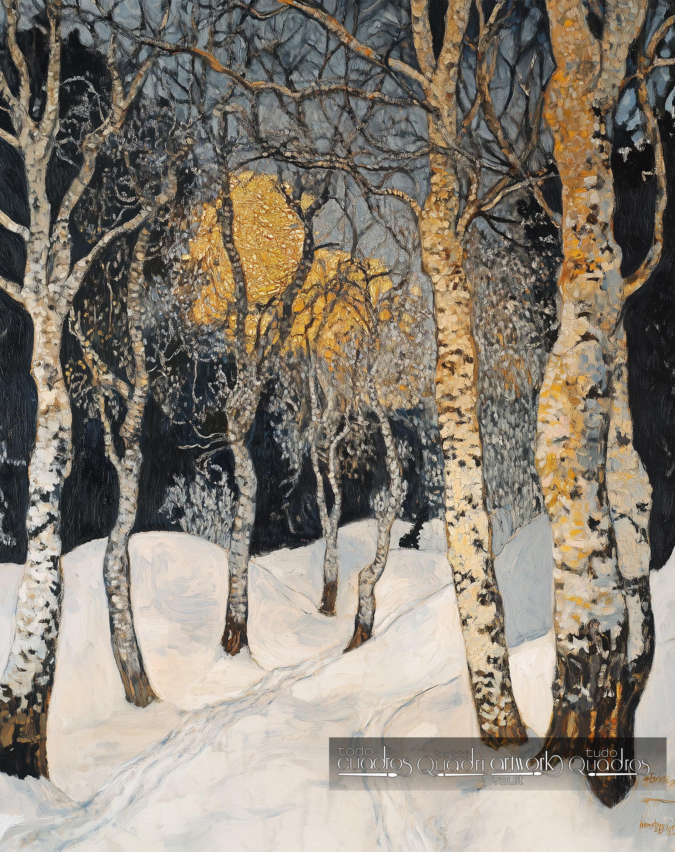 Incanto d'inverno, stile Klimt