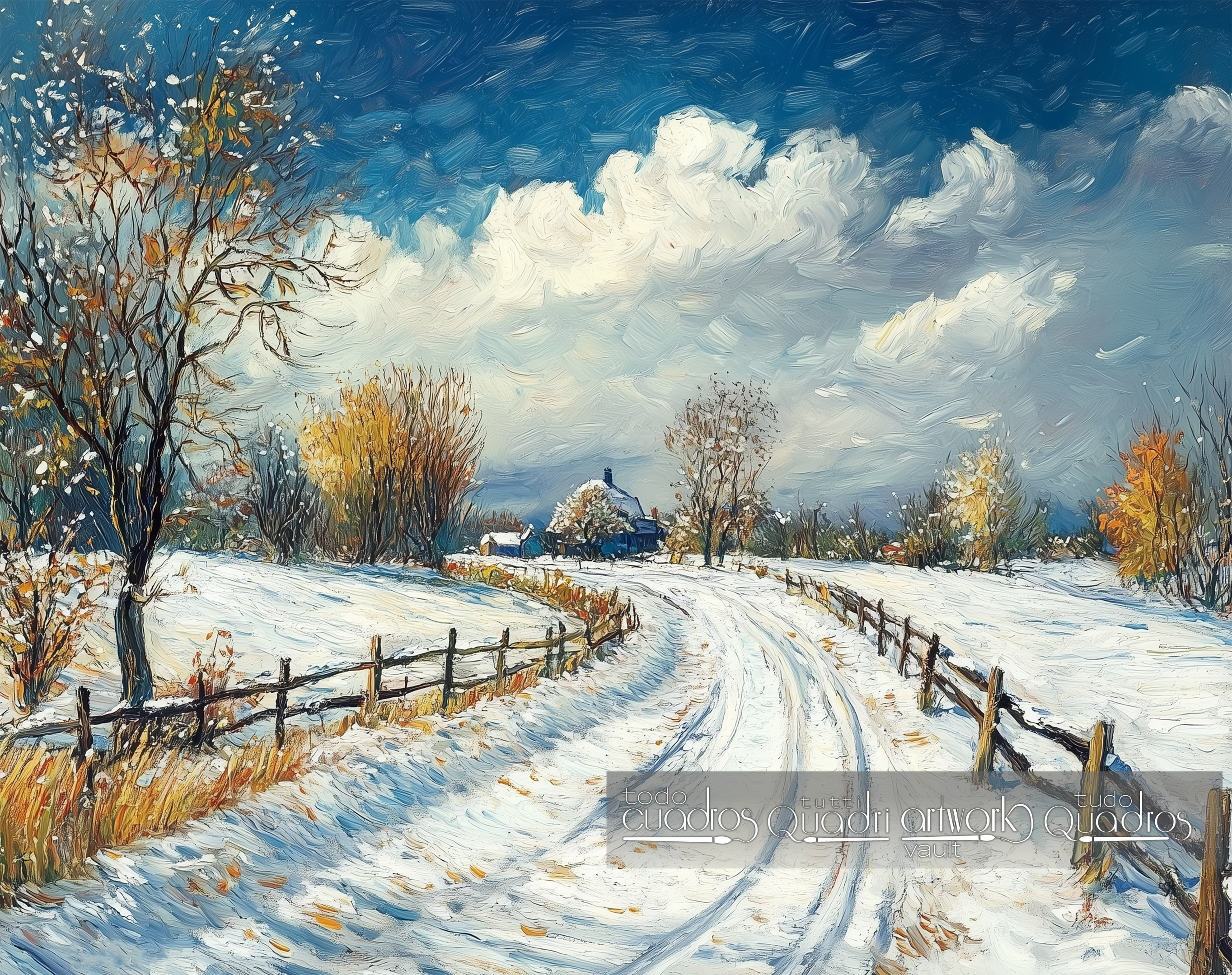 Paesaggio Invernale, stile Van Gogh