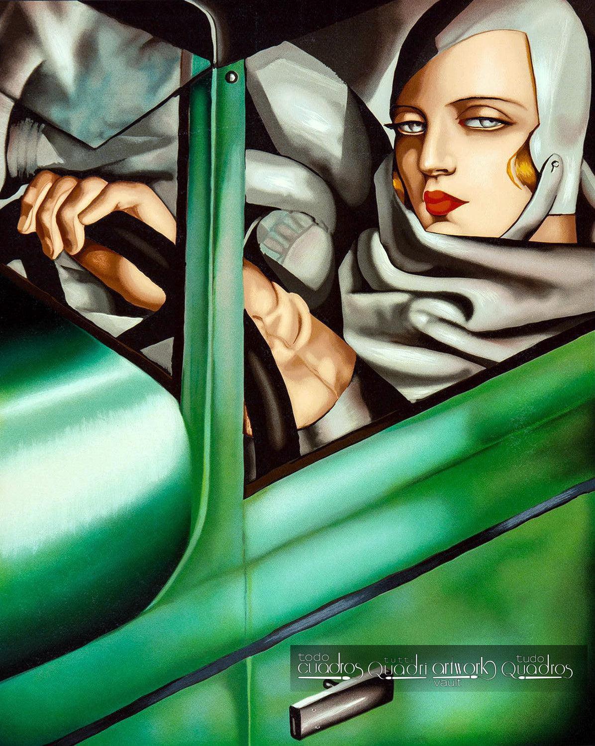 Autoritratto sulla Bugatti verde, Lempicka