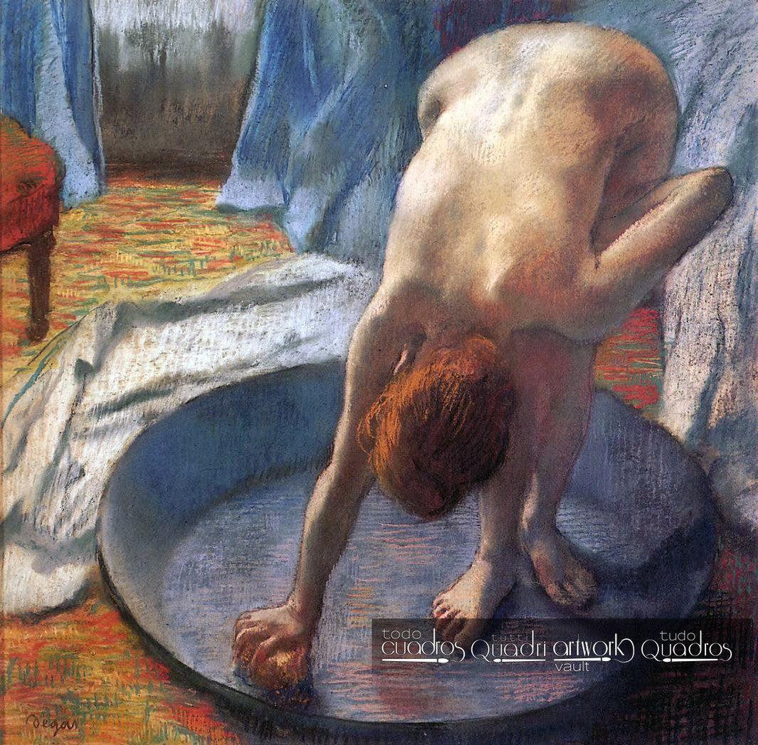 Donna che pulisce la tinozza (La tinozza), Degas