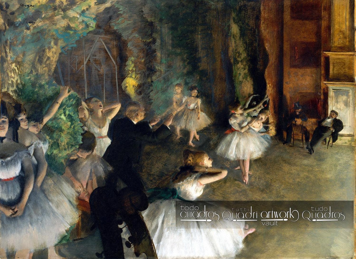 Prove di balletto in scena, Degas
