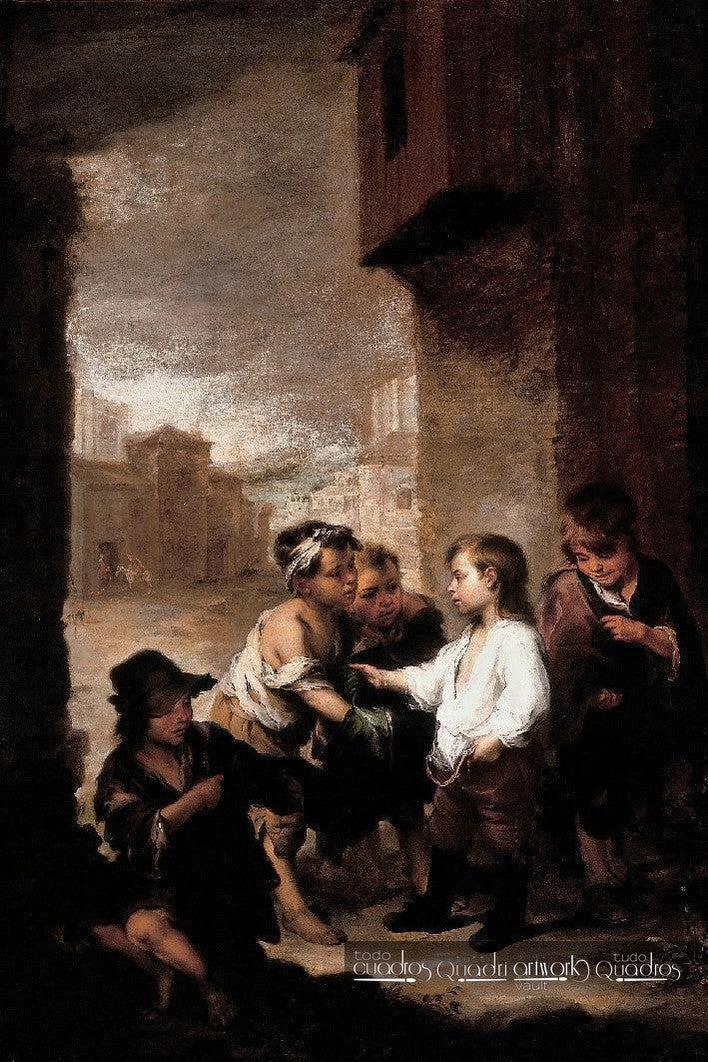 Santo Tommaso da Villanova bambino che distribuisce i suoi vestiti, Murillo