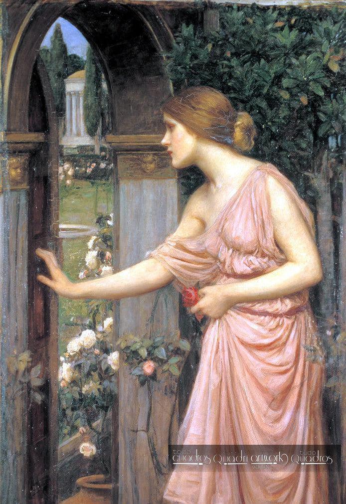 Psiche apre la porta per il giardino di Cupido, J. W. Waterhouse