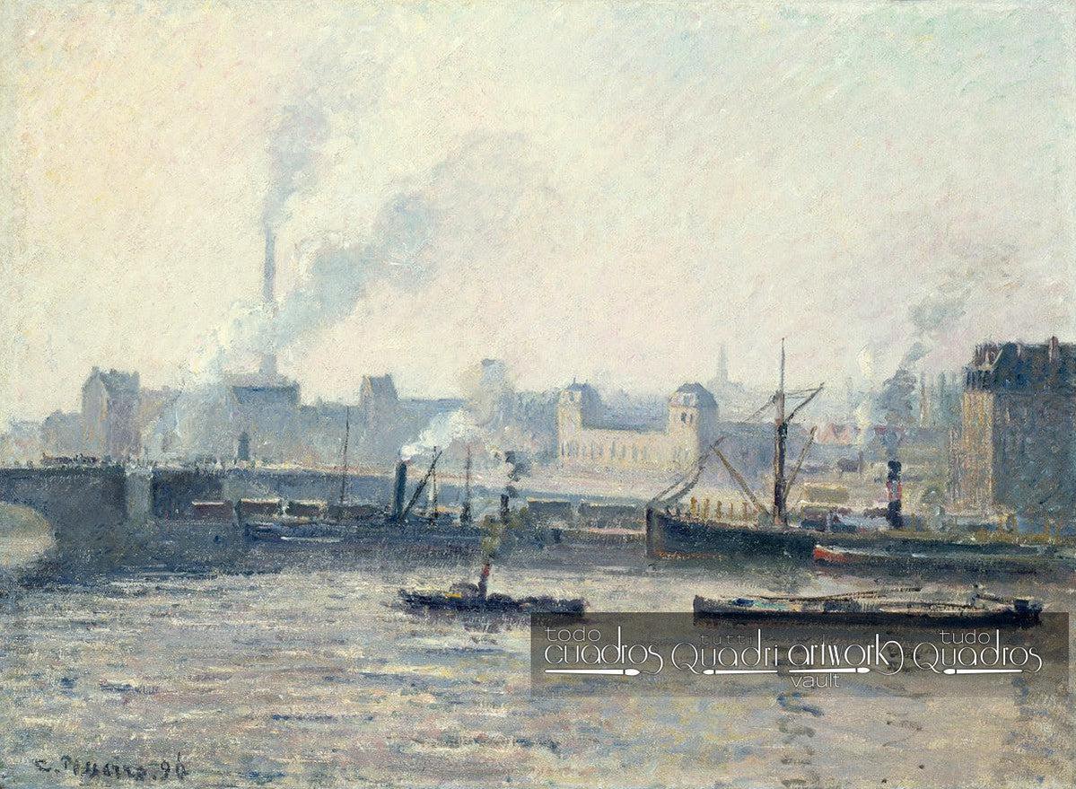 Il Ponte Saint-Sever, Rouen, Nebbia. Pissarro