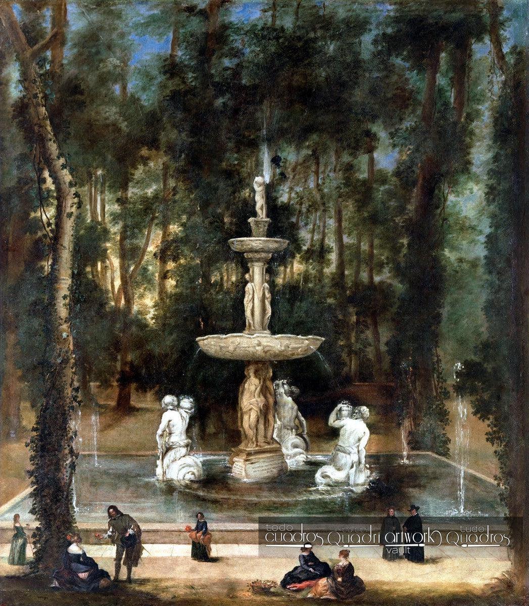 La fontana dei tritoni nel Giardino dell'Isola di Aranjuez, Velázquez